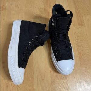 Converse Chuck Taylor All Star High Top Black Lunarlon Sneakers Size 4 Youth